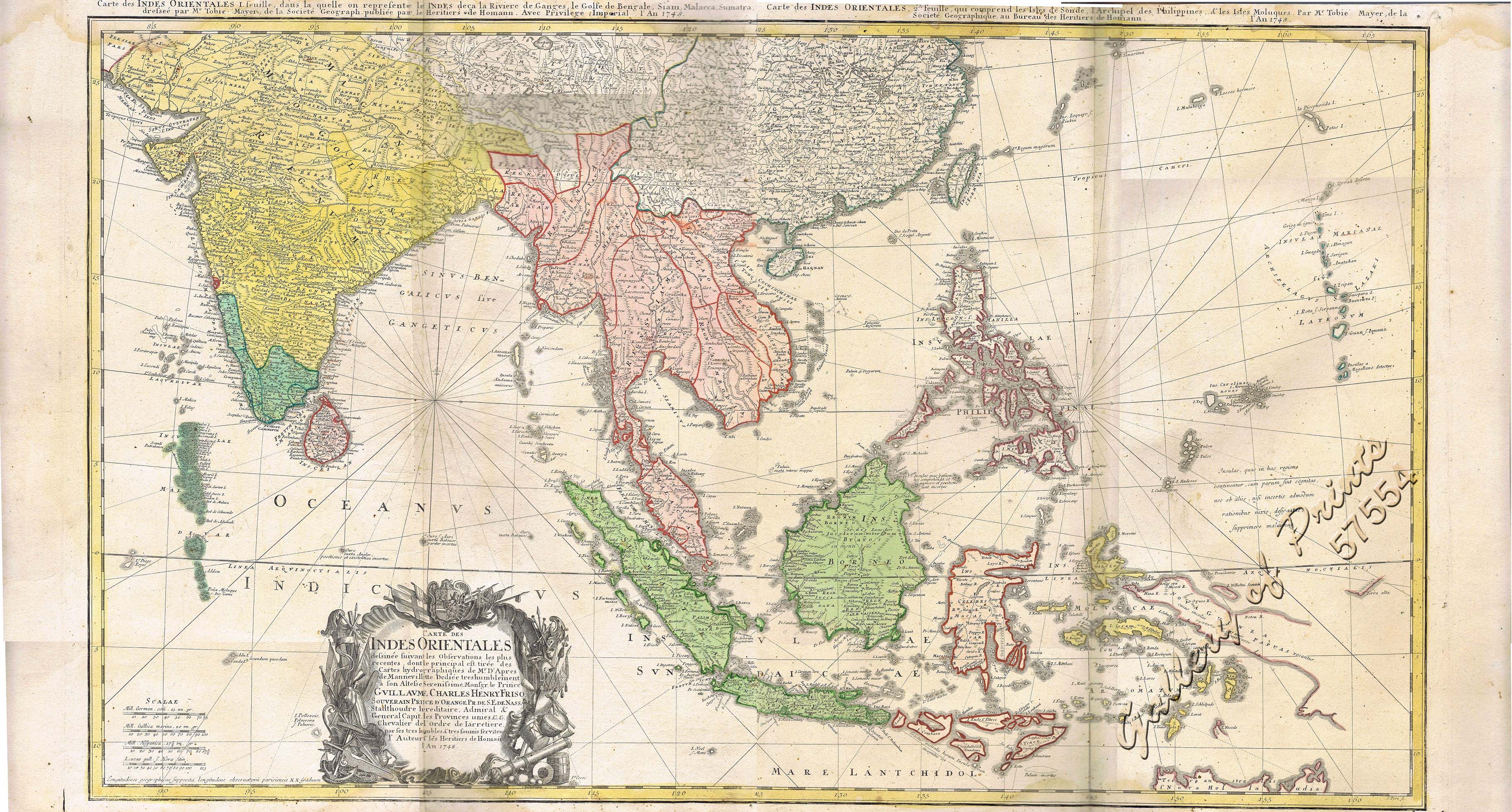 Carte Des Indes Orientales… (1e Et 2e Feuille) – Gallery Of Prints