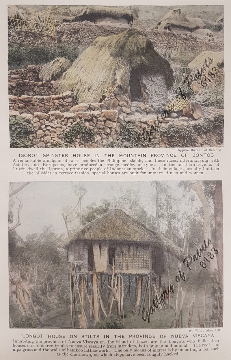 1-igorot-spinster-house-in-the-mountain-province-of-bontoc-2-ilongot-house-on-stilts-in-the