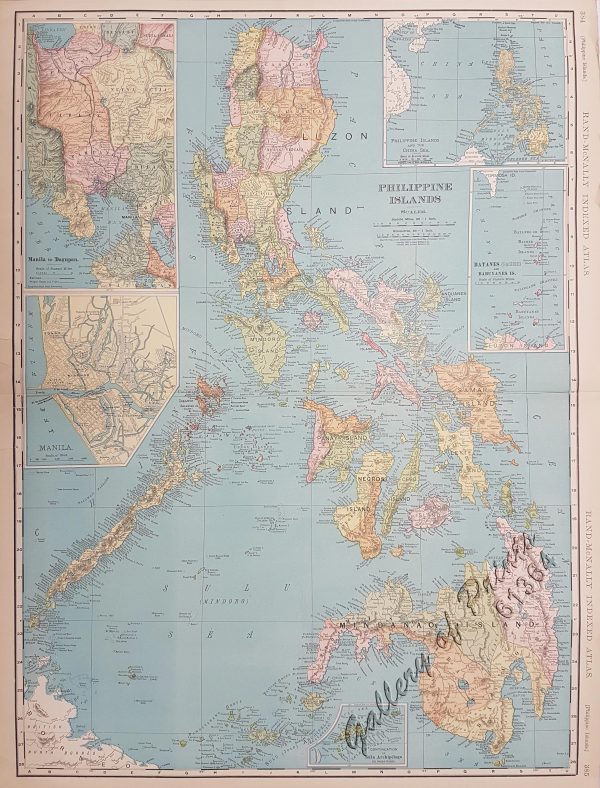 Philippine Islands. insets: 1) Manila to Dagupan; 2) Manila; 3 ...