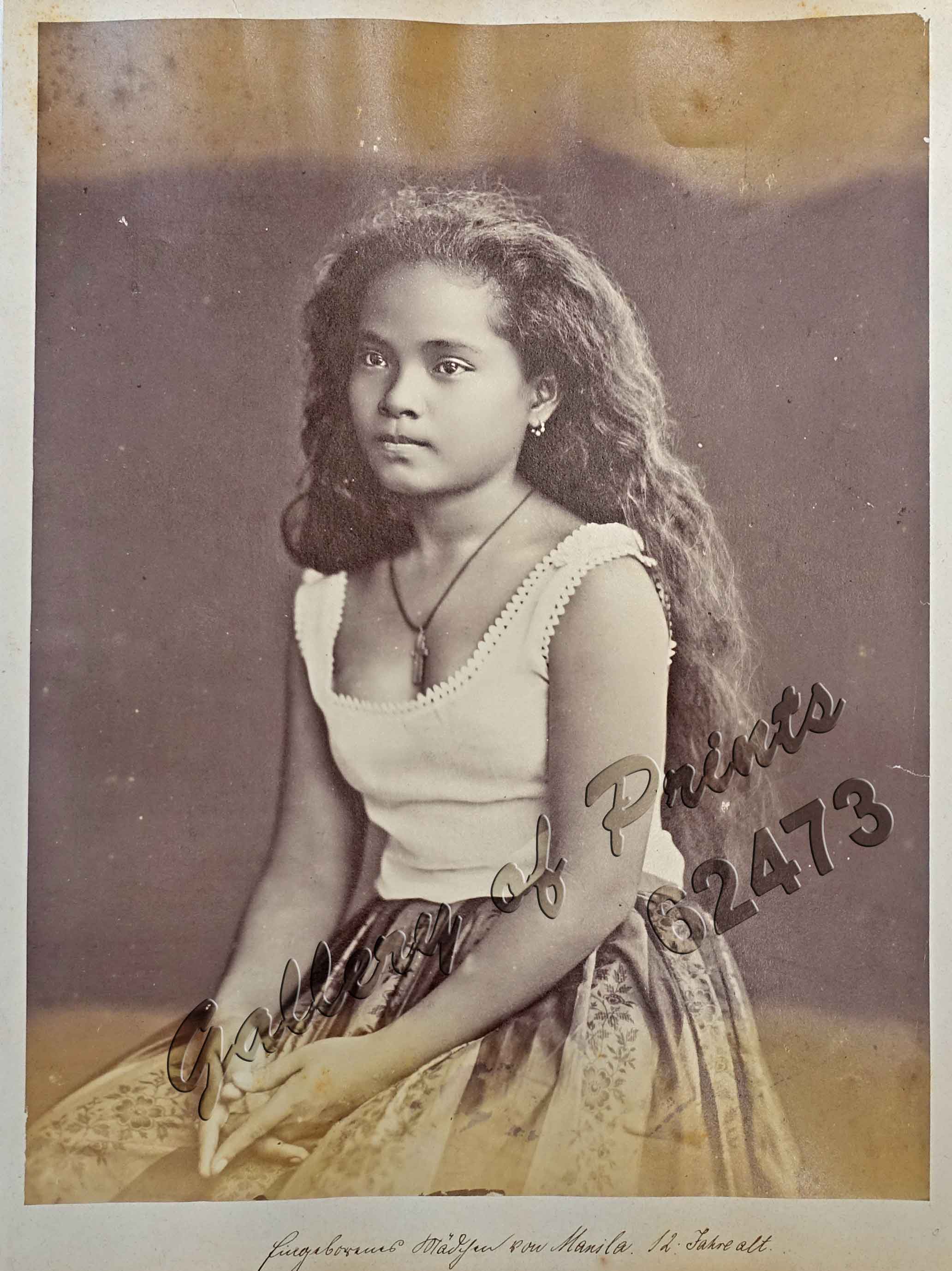 Eingeborenes Madchen Von Manila 12 Jahre Alt Photograph Of Girl From Manila 12 Years Old Gallery Of Prints