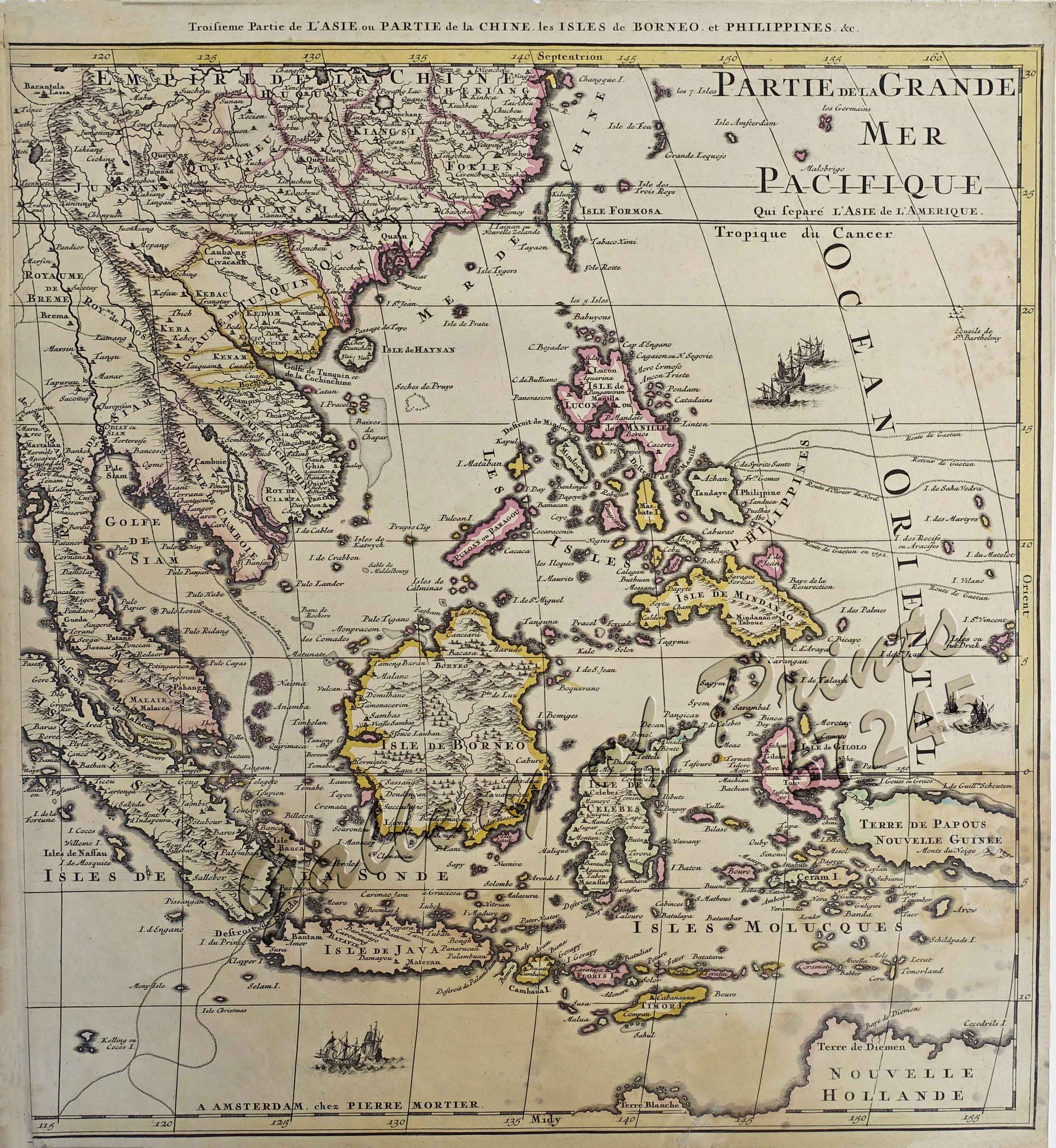 Troisieme Partie de L’Asie ou Partie de la Chine les Isles de Borneo et ...