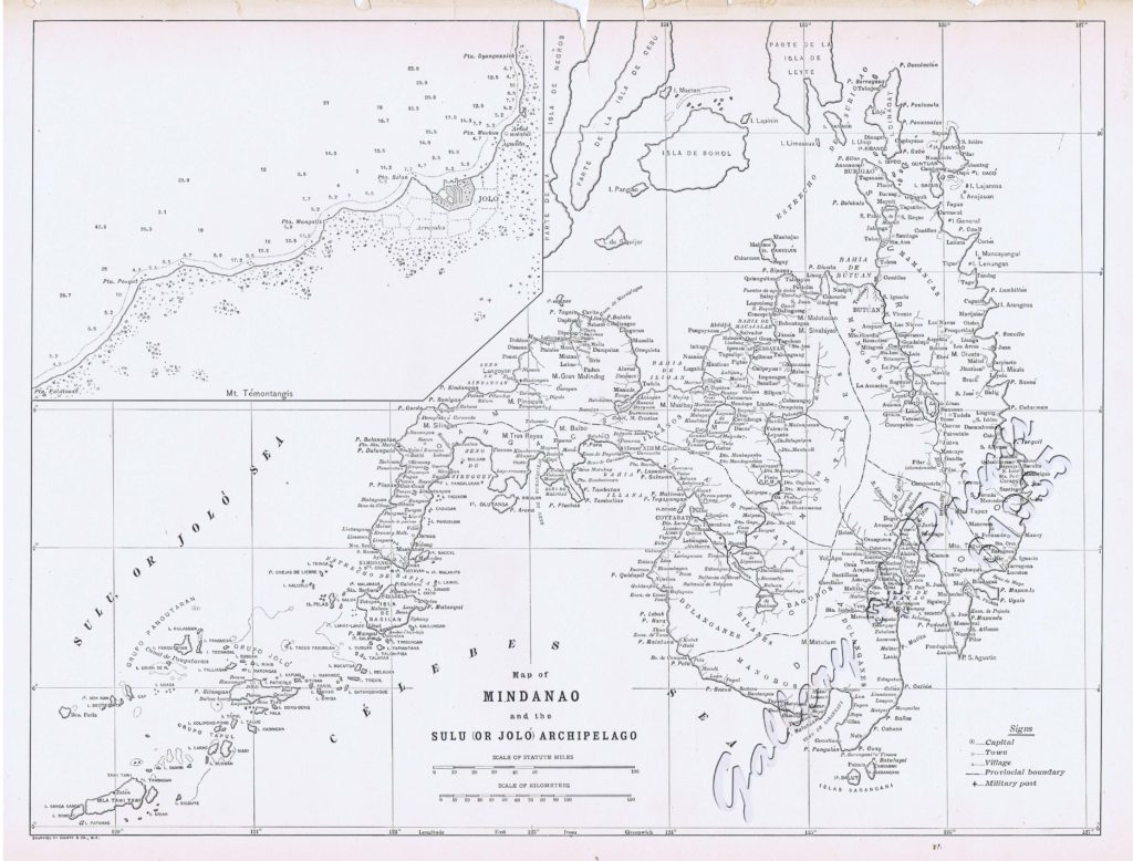 Map of Mindanao and the Sulu (or Jolo) Archipelago – Gallery of Prints