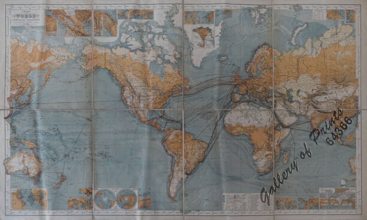 Chart of the World on Mercators Projection – Gallery of Prints