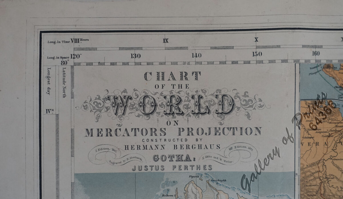 Chart of the World on Mercators Projection – Gallery of Prints